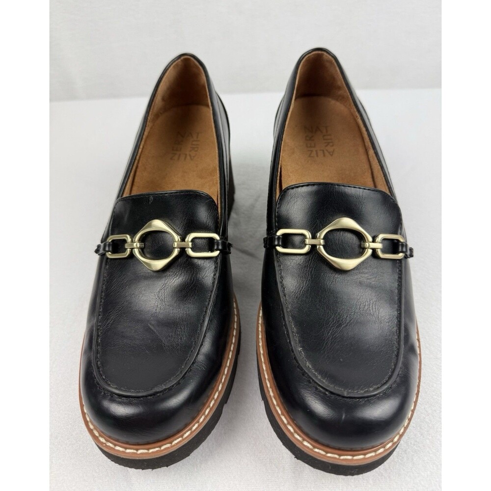 Naturalizer Women's Cabaret Slip On Loafer Black Lug Sole - Picture 3 of 14